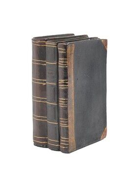 NWT Decorative Classic Look Resin Book Decoration Shelf Tabletop In Black/Brown